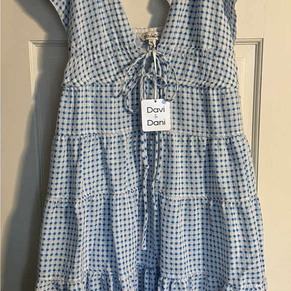 Azure Davi & Dani polka dot blue and white dress ! - Picture 9 of 9